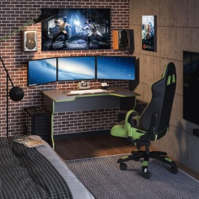 Стол компьютерный ВАРДИГ K1 120x82, антрацит/лайм в Александровском - alexsandrovskoe.mebel24.online | фото 4