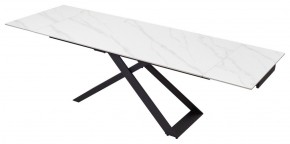 Стол LIVORNO 180 MATT WHITE MARBLE SOLID CERAMIC / BLACK, ®DISAUR в Александровском - alexsandrovskoe.mebel24.online | фото 4