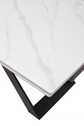 Стол LIVORNO 180 MATT WHITE MARBLE SOLID CERAMIC / BLACK, ®DISAUR в Александровском - alexsandrovskoe.mebel24.online | фото 9