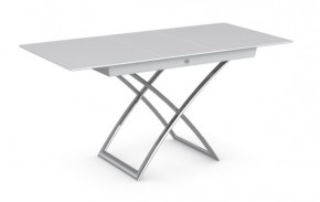 Стол MAGIC-J CS/5041-G, P77 chrome/ P64 white/ glass GXW extrawhite в Александровском - alexsandrovskoe.mebel24.online | фото