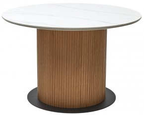 Стол MESA D120 цвет БЕЛЫЙ МРАМОР M326 / Каркас OAK, ®DISAUR в Александровском - alexsandrovskoe.mebel24.online | фото 9