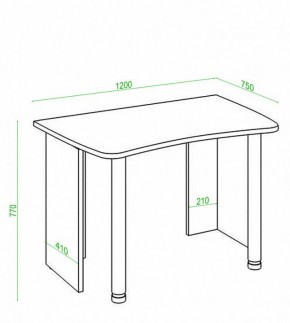 Стол офисный Домино Лайт СКЛ-Софт120 в Александровском - alexsandrovskoe.mebel24.online | фото 2