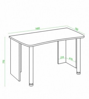 Стол офисный Домино Лайт СКЛ-Софт140 в Александровском - alexsandrovskoe.mebel24.online | фото 2