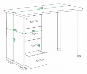 Стол письменный Домино СКМ-50 в Александровском - alexsandrovskoe.mebel24.online | фото 6