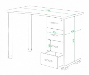 Стол письменный Домино СКМ-50 в Александровском - alexsandrovskoe.mebel24.online | фото 2