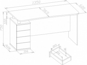 Стол письменный КСТ-105 в Александровском - alexsandrovskoe.mebel24.online | фото