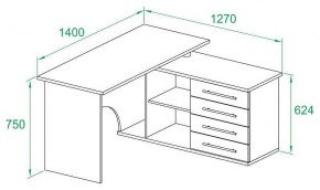 Стол письменный КСТ-109П в Александровском - alexsandrovskoe.mebel24.online | фото 3