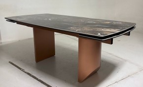 Стол ПУАНТО 200 TITANIUM LAWA NERO, керамика / МЕДЬ каркас М-City в Александровском - alexsandrovskoe.mebel24.online | фото 3