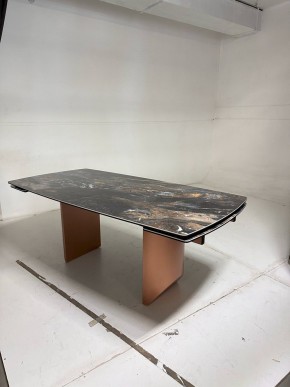 Стол ПУАНТО 200 TITANIUM LAWA NERO, керамика / МЕДЬ каркас М-City в Александровском - alexsandrovskoe.mebel24.online | фото 4