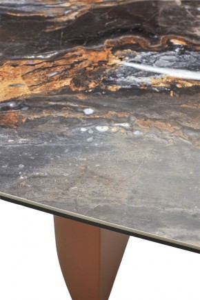 Стол ПУАНТО 200 TITANIUM LAWA NERO, керамика / МЕДЬ каркас М-City в Александровском - alexsandrovskoe.mebel24.online | фото 7