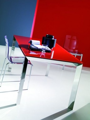 Стол SIRIO (42,38G) 110/150х75хН75 см (G093 LEGS/ M089 FRAME/C152 черн глянц ст) в Александровском - alexsandrovskoe.mebel24.online | фото