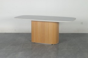 Стол TAMPA 180 цвет БЕЛЫЙ МРАМОР M326, керамика / Каркас OAK, ®DISAUR в Александровском - alexsandrovskoe.mebel24.online | фото 10