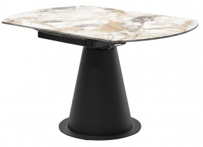 Стол TERAMO 135 GLOSS GRAND JADE SOLID CERAMIC, керамика, поворотн.механизм / Черный каркас, ®DISAUR в Александровском - alexsandrovskoe.mebel24.online | фото 10