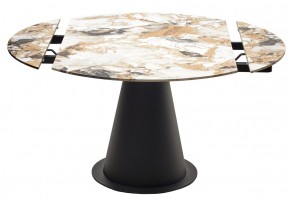 Стол TERAMO 135 GLOSS GRAND JADE SOLID CERAMIC, керамика, поворотн.механизм / Черный каркас, ®DISAUR в Александровском - alexsandrovskoe.mebel24.online | фото 14