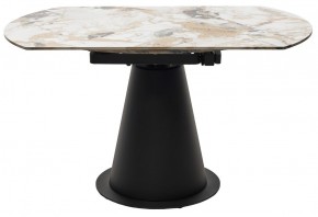 Стол TERAMO 135 GLOSS GRAND JADE SOLID CERAMIC, керамика, поворотн.механизм / Черный каркас, ®DISAUR в Александровском - alexsandrovskoe.mebel24.online | фото 16