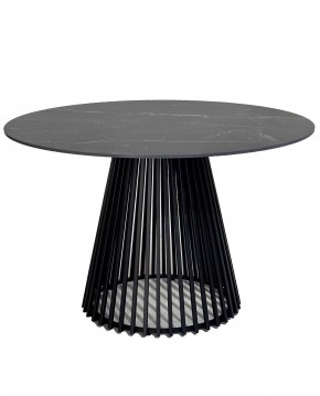 Стол TERNI 120 MATT BLACK MARBLE SOLID CERAMIC Черный мрамор матовый, керамика /Черн.каркас, ®DISAUR в Александровском - alexsandrovskoe.mebel24.online | фото 3
