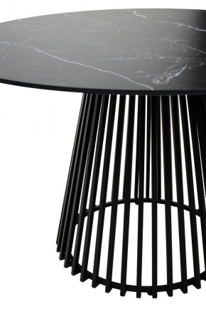 Стол TERNI 120 MATT BLACK MARBLE SOLID CERAMIC Черный мрамор матовый, керамика /Черн.каркас, ®DISAUR в Александровском - alexsandrovskoe.mebel24.online | фото 5