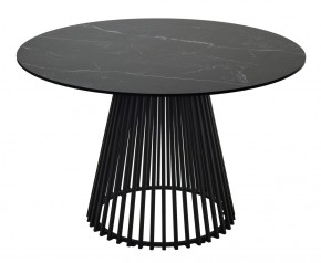Стол TERNI 120 MATT BLACK MARBLE SOLID CERAMIC Черный мрамор матовый, керамика /Черн.каркас, ®DISAUR в Александровском - alexsandrovskoe.mebel24.online | фото 8