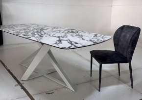 Стол VICENZA 220 BULGARI WHITE, керамика / белый, ®DISAUR в Александровском - alexsandrovskoe.mebel24.online | фото 4