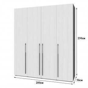 СТОУН С41 Шкаф 4-х створчатый (анкор темный/анкор светлый) в Александровском - alexsandrovskoe.mebel24.online | фото 2