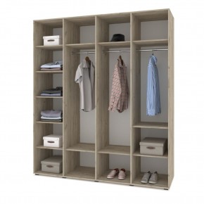 СТОУН С41 Шкаф 4-х створчатый (анкор темный/анкор светлый) в Александровском - alexsandrovskoe.mebel24.online | фото 3