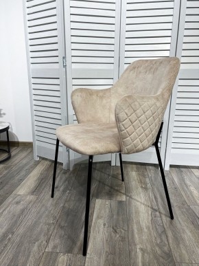 Стул AMARETTO VBP206 античный светло-бежевый, велюр без пальчикового эффекта /черный каркас, М-City в Александровском - alexsandrovskoe.mebel24.online | фото 7
