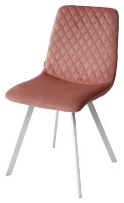 Стул DAIQUIRI BLUVEL-52 PINK / белый каркас, велюр М-City в Александровском - alexsandrovskoe.mebel24.online | фото 1