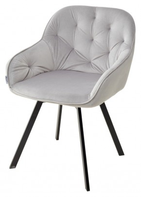 Стул GALE 360 град. поворот. BLUVEL-03 LIGHT GREY, велюр/ черный каркас, М-City в Александровском - alexsandrovskoe.mebel24.online | фото 1
