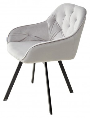 Стул GALE 360 град. поворот. BLUVEL-03 LIGHT GREY, велюр/ черный каркас, М-City в Александровском - alexsandrovskoe.mebel24.online | фото 5