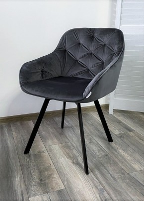 Стул GALE 360 град. поворот. BLUVEL-14 GREY, велюр/ черный каркас, М-City в Александровском - alexsandrovskoe.mebel24.online | фото 6