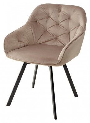 Стул GALE 360 град. поворот. BLUVEL-40 BEIGE, велюр/ черный каркас, М-City в Александровском - alexsandrovskoe.mebel24.online | фото 1