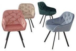 Стул GALE 360 град. поворот. BLUVEL-40 BEIGE, велюр/ черный каркас, М-City в Александровском - alexsandrovskoe.mebel24.online | фото 3