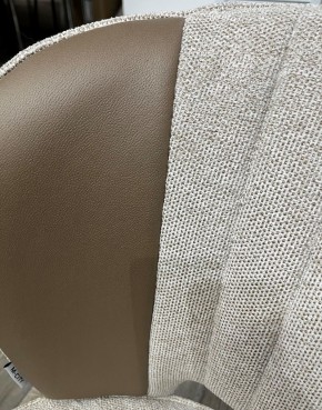 Стул HERMES WZ2042-02 светло-бежевый фактурный велюр/ HK017-31 серо-коричневый PU, М-City в Александровском - alexsandrovskoe.mebel24.online | фото 2