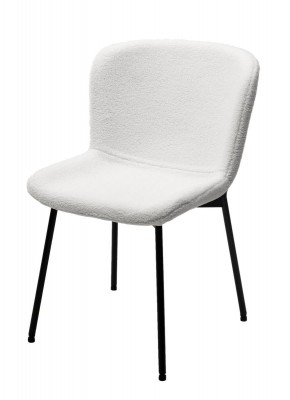 Стул RIYA UF992-01 Белый, teddy / черный каркас М-City в Александровском - alexsandrovskoe.mebel24.online | фото 1