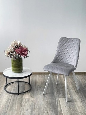 Стул TYCOON BLUVEL-03 LIGHT GREY / белый каркас М-City в Александровском - alexsandrovskoe.mebel24.online | фото 2