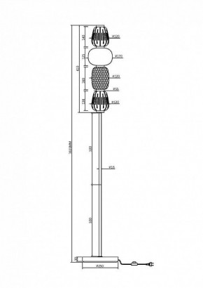 Торшер Maytoni Pattern MOD267FL-L32G3K в Александровском - alexsandrovskoe.mebel24.online | фото 3