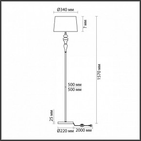 Торшер Odeon Light Homi 5040/1F в Александровском - alexsandrovskoe.mebel24.online | фото 4