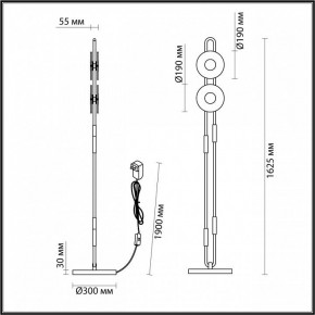 Торшер Odeon Light Magnet 5407/23FL в Александровском - alexsandrovskoe.mebel24.online | фото 4