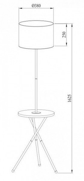 Торшер с полкой Arte Lamp Combo A2070PN-1BK в Александровском - alexsandrovskoe.mebel24.online | фото 2