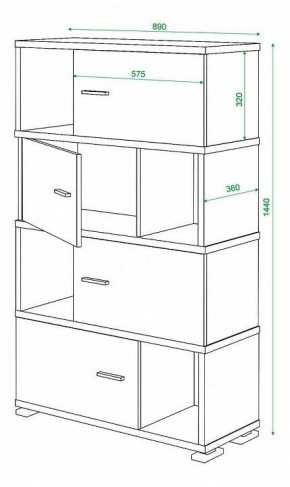 Тумба комбинированная Домино СБ-30/4 в Александровском - alexsandrovskoe.mebel24.online | фото 2