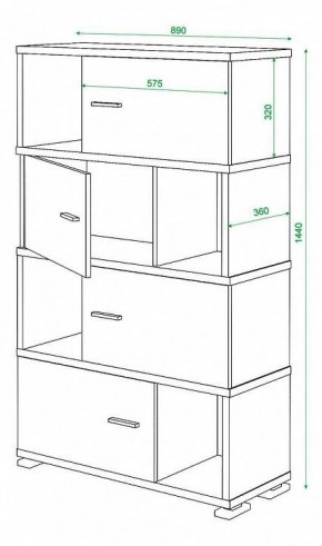 Тумба комбинированная Домино СБ-30/4 в Александровском - alexsandrovskoe.mebel24.online | фото 3