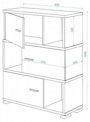 Тумба комбинированная СБ-30/3 в Александровском - alexsandrovskoe.mebel24.online | фото 2