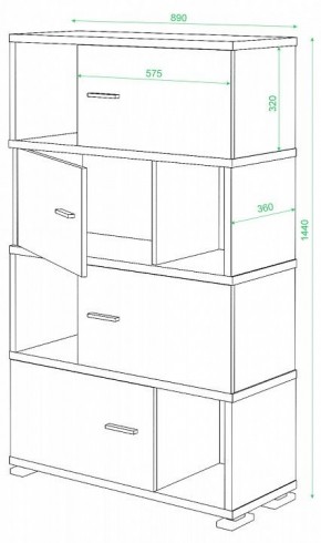 Тумба комбинированная СБ-30/4 в Александровском - alexsandrovskoe.mebel24.online | фото 2
