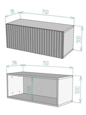 Тумба подвесная под ТВ LINES MTV1-MA 750 Белый глянец (Белый-M 10.1.1) в Александровском - alexsandrovskoe.mebel24.online | фото 2