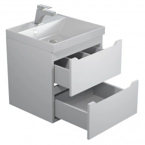 Тумба с раковиной Uperwood Tanos 50 см, подвесная, белая матовая в Александровском - alexsandrovskoe.mebel24.online | фото 2