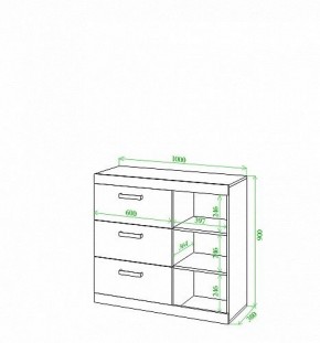 Тумба Toivo Км100 в Александровском - alexsandrovskoe.mebel24.online | фото 2
