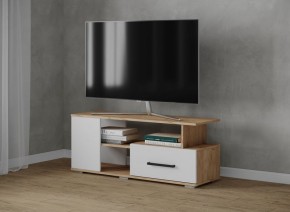 Тумба ТВ Парус-4 Дуб крафт золотой/Белый в Александровском - alexsandrovskoe.mebel24.online | фото