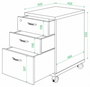 Тумбочка Домино ТС-2 в Александровском - alexsandrovskoe.mebel24.online | фото 2