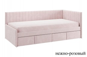ТВИКС Кровать (тахта) с ящиками 900 (нежно-розовый) в Александровском - alexsandrovskoe.mebel24.online | фото