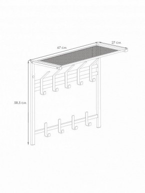 Вешалка-полка Торонто 22 в Александровском - alexsandrovskoe.mebel24.online | фото 2